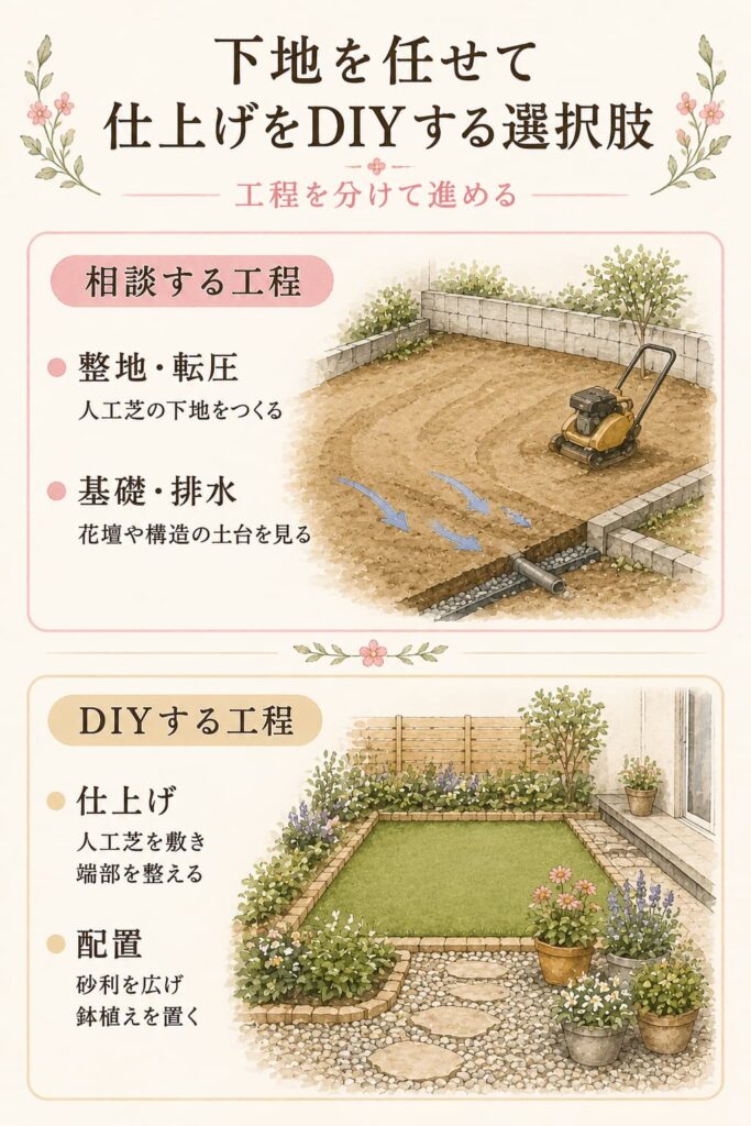 下地を任せて仕上げをDIYする選択肢