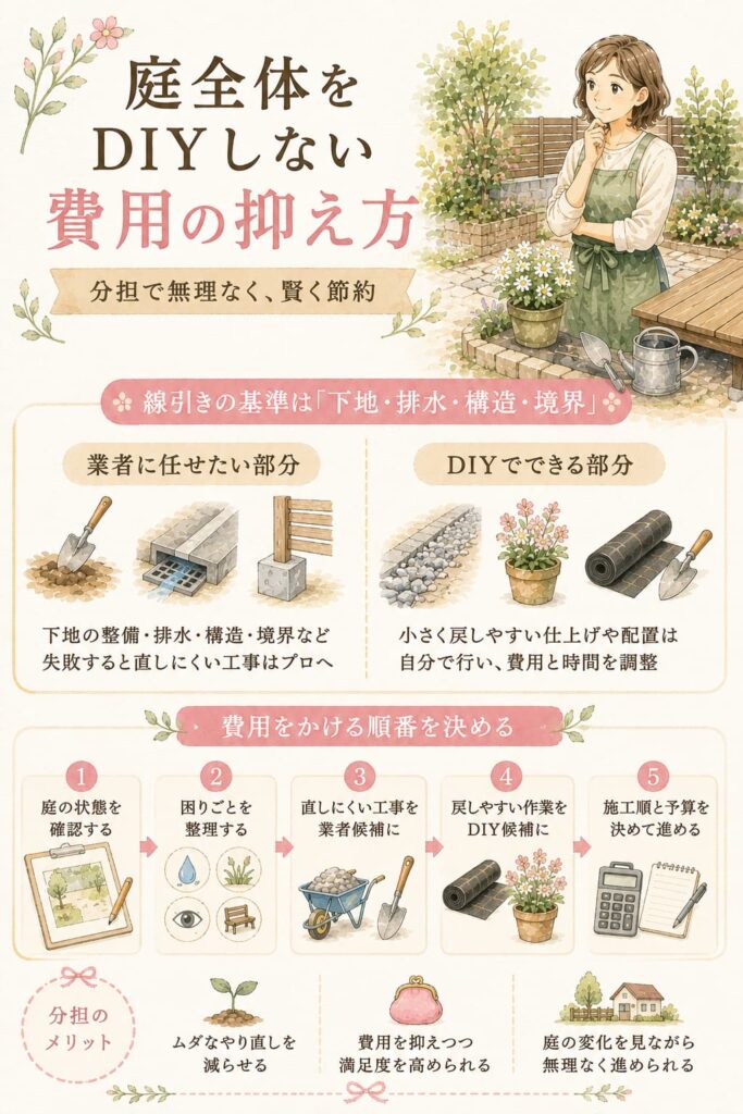 庭全体をDIYしない費用の抑え方