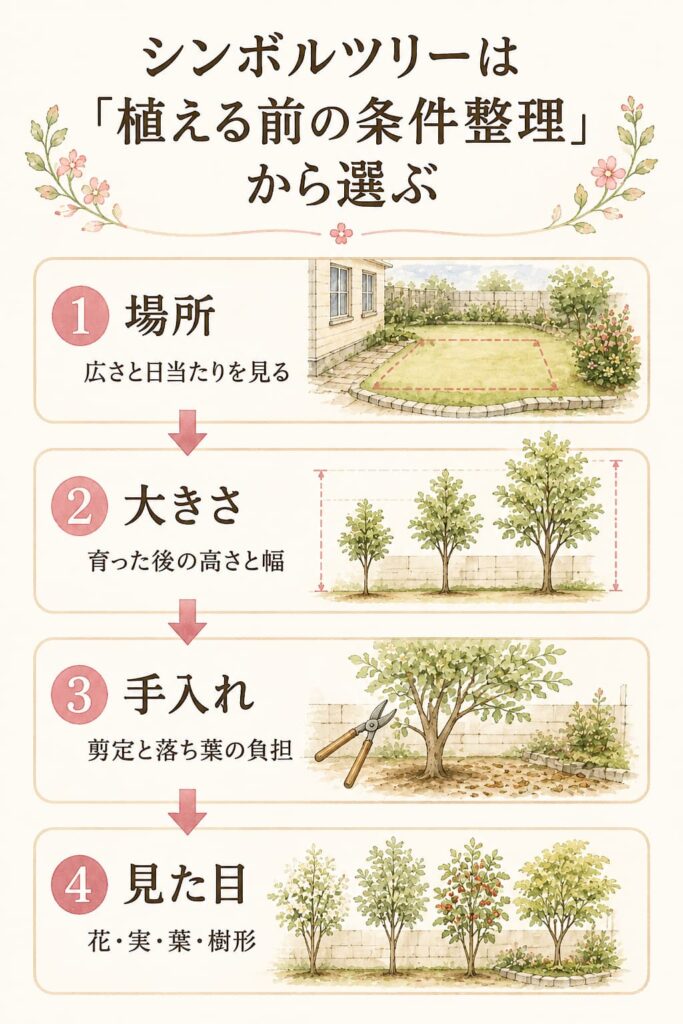 シンボルツリーは「植える前の条件整理」から選ぶ