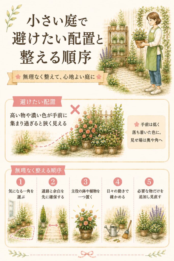 小さい庭で避けたい配置と無理なく整える順序